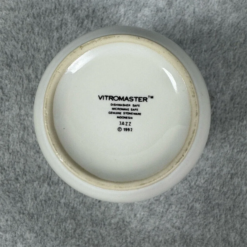Vitromaster Jazz Sugar Bowl With Lid White Multicolor Geometric Vintage